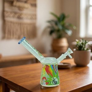 Haze 7" Aliens Trip Glass Bubbler - Light Blue (Mini-C)