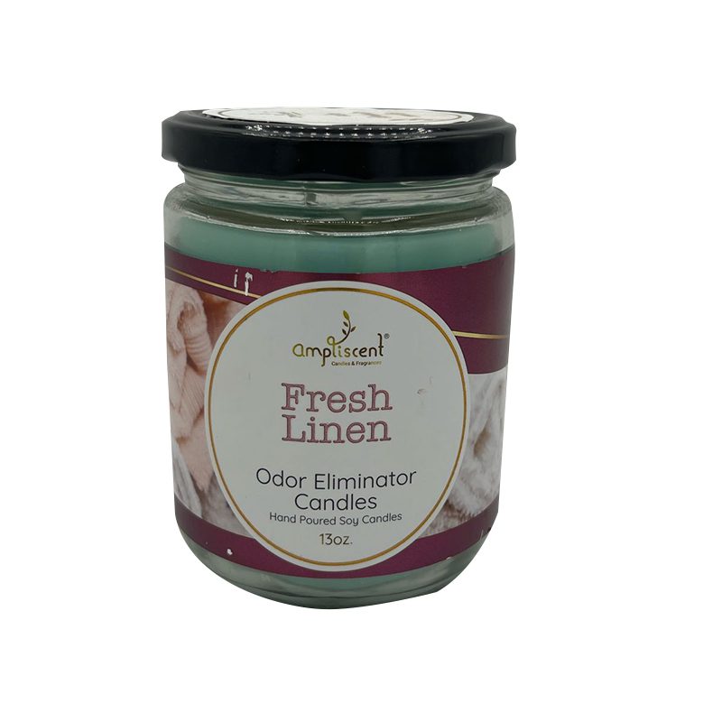 13Oz Ampliscent Candles Odor Eliminator - Fresh Linen - Image 3
