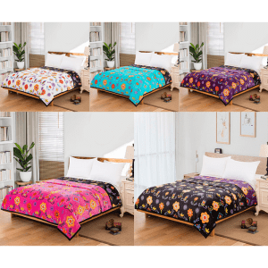 Native Floral Queen Blanket, Silk Touch Reversible (1832)