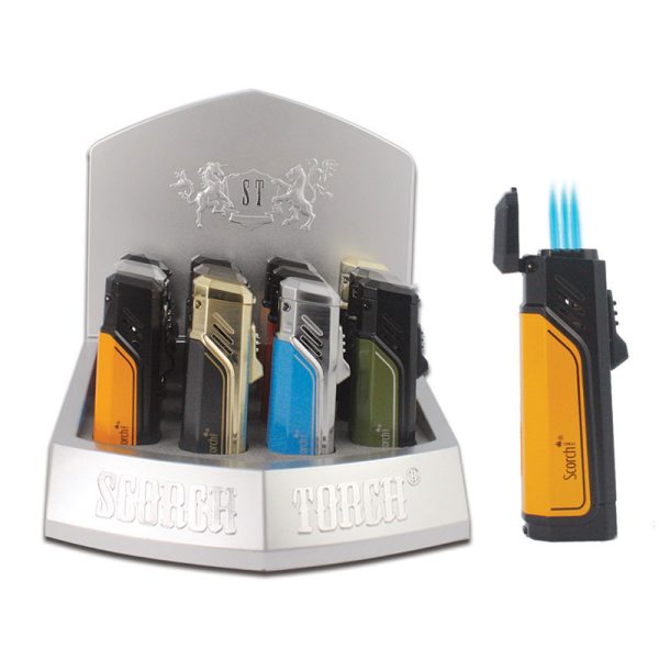 Scorch Torch 3 Torch cigar punch see thru butane two tone (61679-3T)