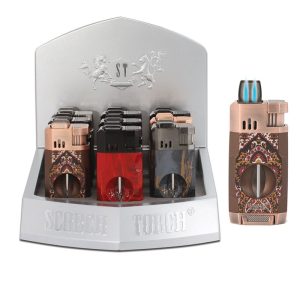Scorch Torch 2T cigar lighter with built in cigar holder & V cutter (161807-2T)