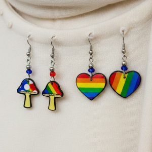 Hand Made Acrylic Rainbow Pride Earring - Assorted Designs (AC-PRIDE-EAR)
