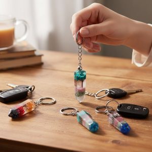 ORGONITE TREE OF LIFE POINT KEY CHAIN (ORG-TOL-PT)