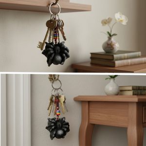 HAND CRAFTED DROPBOX KEY CHAIN SPIDER (KC-0190- SPI)