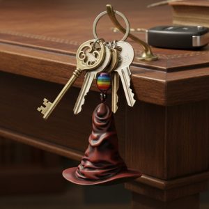 HAND CRAFTED DROPBOX KEY CHAIN MERLIN'S HAT (KC-0409- ME)