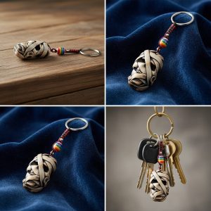 HAND CRAFTED DROPBOX KEY CHAIN MUMMY (KC-0514- MU)