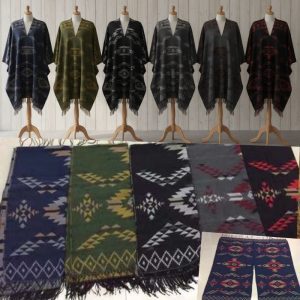 Woven Poncho - Southwest Design - Assorted (1170-2302)