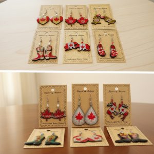 Acrylic Spirit of Nature Canada Earrings - Assorted (Canada-Earring)