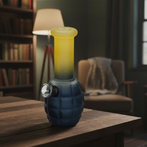 6''Rubber Finishing Surface Glass Bong (JBLMIN-06-18E)