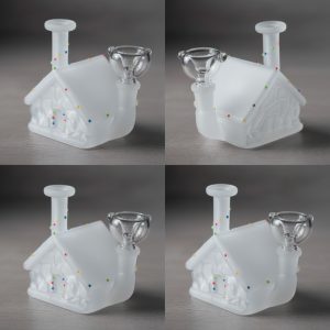 Little White House with Colorful Luminous Dots Water Bong (SMKZ159)