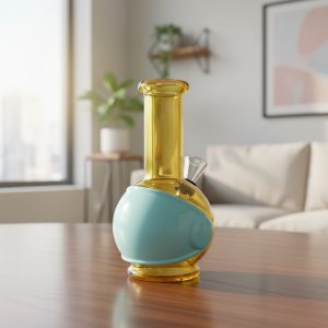 6″ Round Base Mini Glass Bong (JBLMIN-07-1B)