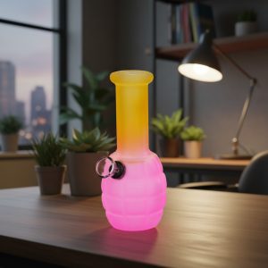 6''Rubber Finishing Surface Glass Bong (JBLMIN-06-18D)