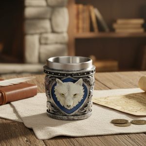 Lone Spirit White Wolf Celtic Magic  Short Cup (CDYWL-2515)