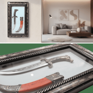 Knife Frame white Display Wall Glass Mounted Décor (CDYWL-2556)