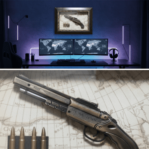 Box Frame with Toy Gun Inside (CDYWL-2562)