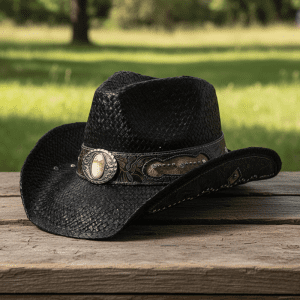 Western Cowboy Hat Unisex With Accessories -Black (CDYWL-2582)
