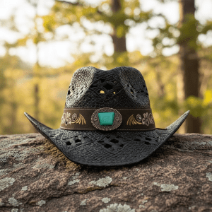 Western Cowboy Hat Unisex With Accessories -Black (CDYWL-2583)
