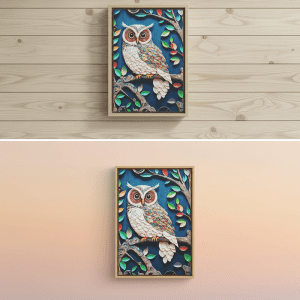 Picture Frame With Aluminium Alloy Frame - Owl (CDYWL-2596)