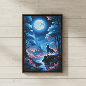 Picture Frame With Wood Frame - Wolf (CDYWL-2601)