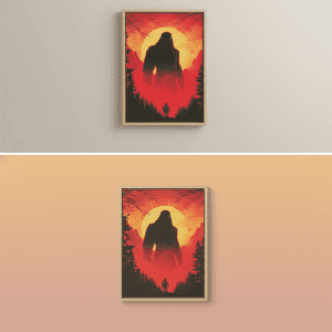 Picture Frame With Wood Frame - Big Foot (CDYWL-2603)