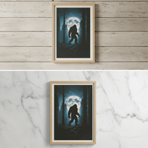 Picture Frame With Wood Frame - Big Foot (CDYWL-2604)