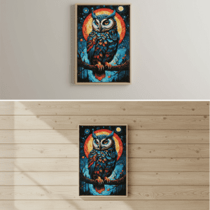 Picture Frame With Wood Frame - Owl (CDYWL-2610)