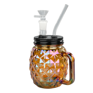 5'' Juice Cup Glass Bong-Surface Plating Colors-Brown (JTOP01.1003A)