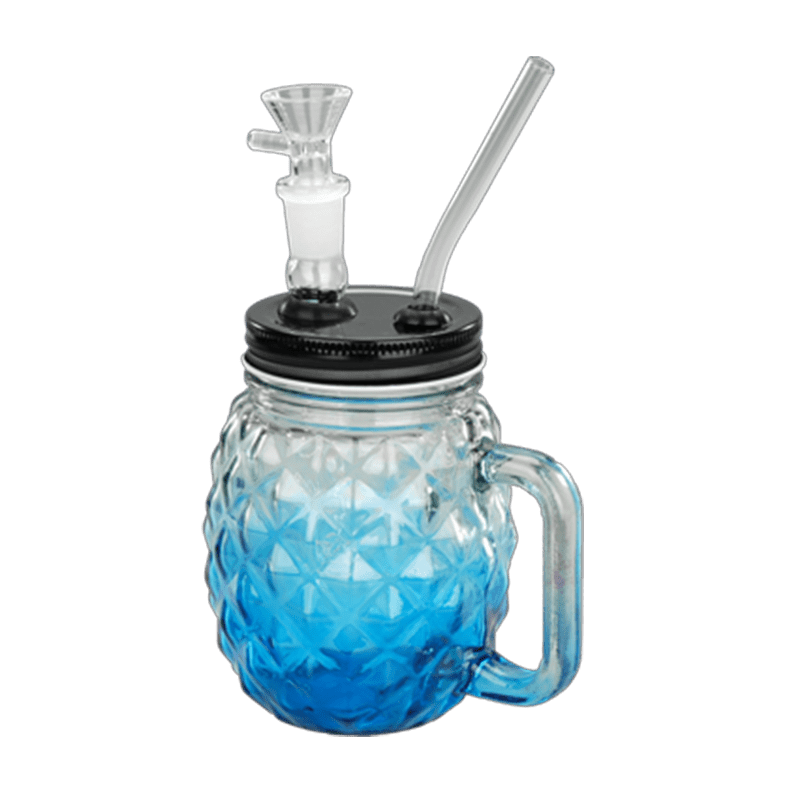 5''Juice Cup Glass Bong-Surface Plating Colors - Blue (JTOP01.1003BB)