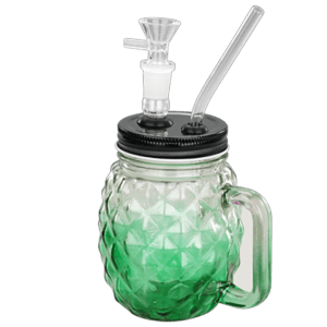 5''Juice Cup Glass Bong-Surface Plating Colors - Green (JTOP01.1003BC)