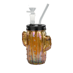 5.5''Cactus Glass Bong-Surface Painting Colors - Brown (JTOP01.1004A)