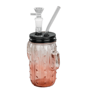 5.5''Cactus Glass Bong-Surface Painting Colors - Red (JTOP01.1004BA)