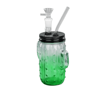 5.5''Cactus Glass Bong-Surface Painting Colors - Green (JTOP01.1004BC)