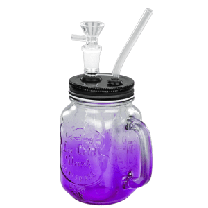 5.5''Juice Cup Glass Bong-Surface Painting Colors -Purple (JTOP01.1005BA)