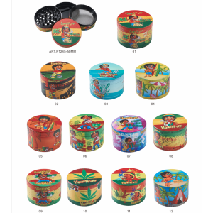 4 Parts 40mm HoneyPuff   Zinc Alloy Grinder - Assorted (P1245-40mm)