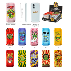 Honey Puff Paper Rolling Round Tray - Mixed Designs (P1327)