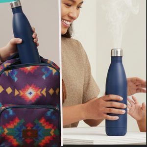 730ml Thermos Bottle With Lid and Carabiner (SMKZ 149 - Dark Blue)