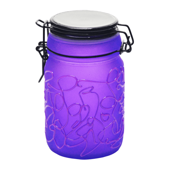 Spider Web Design Storage Jar - Purple（SMKZ 139 - 240ml）