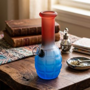 6''Rubber Finishing Surface Glass Bong (JBLMIN-06-18B)