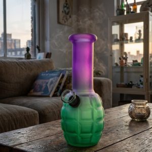 6''Rubber Finishing Surface Glass Bong (JBLMIN-06-18F)