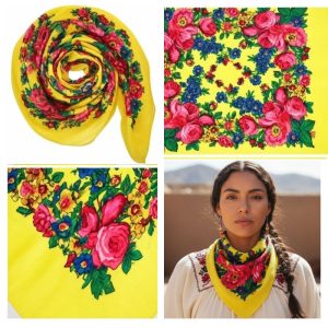 CD-Scarf-1-30 Metallic Neon Yellow