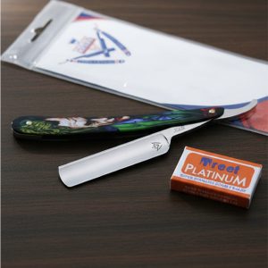 Professional Barber Salon Joker Style Handle Throat Shaving Razor - 10 Blades - Multi Color (12315)