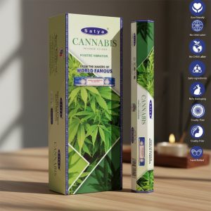 Satya Incense – Cannabis - Incense Sticks, 9''