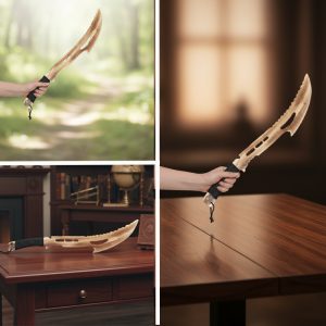 Handcrafted Wood Curved Sword (CDYWL-2539)