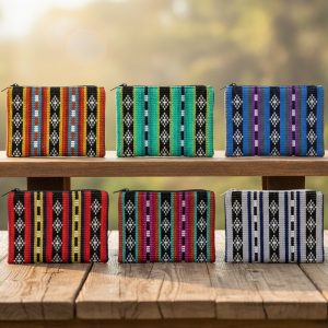 Beaded Diamond Striped Pattern Seed Bead Coin Purse Pouch - (SB-CP-DS)