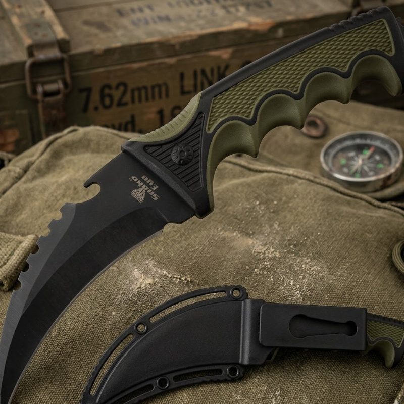 Snake Eye Tactical Karambit Style Fixed Blade Hunting knife (SE-5237GN-2)