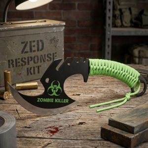 Zombie Killer Skullsplitter Throwing Axe - Green (HK-025GN)