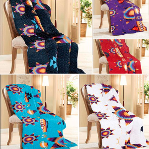 Starburst Quilt - Throw Size - Assorted Colors (1452)