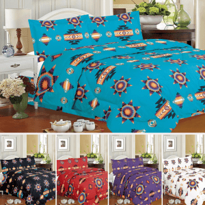 Starburst Design 3 pcs Comforter Set - Twin Size - (1470)
