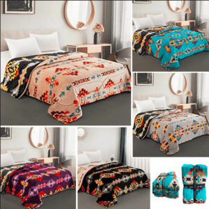 Solstice, Super Thick Quilted Reversible Blanket, Queen (1882)