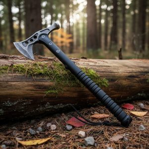 15" Stonewash Blade Hunting Axe with Sheath Outdoor Camping Axe (9570)